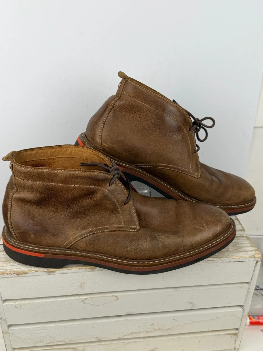 Cole Haan York Grand 360 Chukka boots in a rich brown leather size 10M